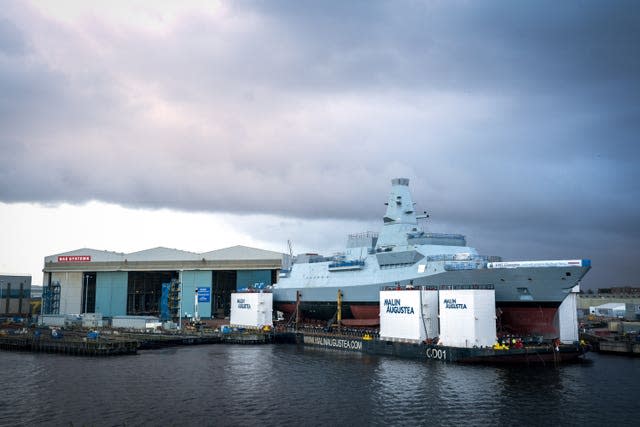 Ben Wallace visit to BAE Govan shipyard