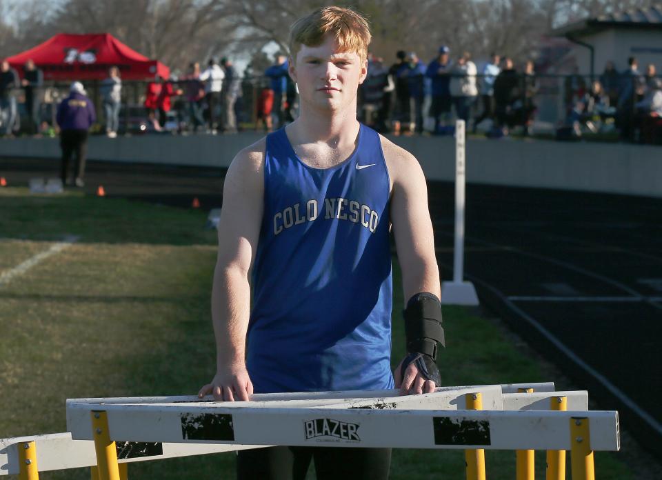 Colo-NESCO hurdler Breckin Clatt has battled back from a wrist injury and an early-season stumble as he aims to return to state in the 400-meter hurdles and help the Royals make it back to the Blue Oval in the shuttle hurdle relay for the first time since 2019.