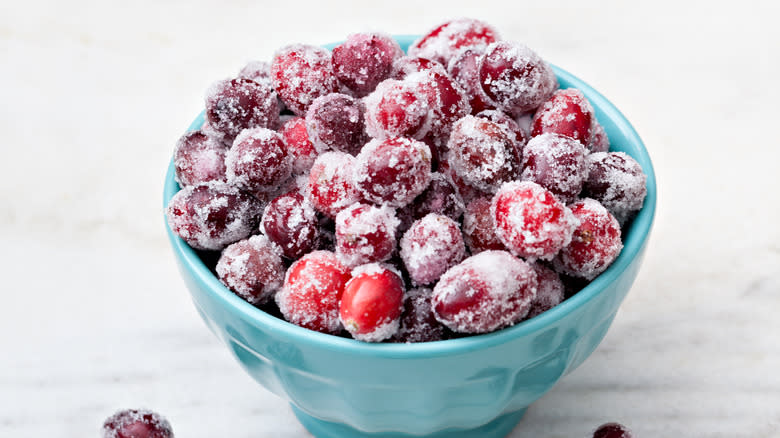 Cranberries with sugar
