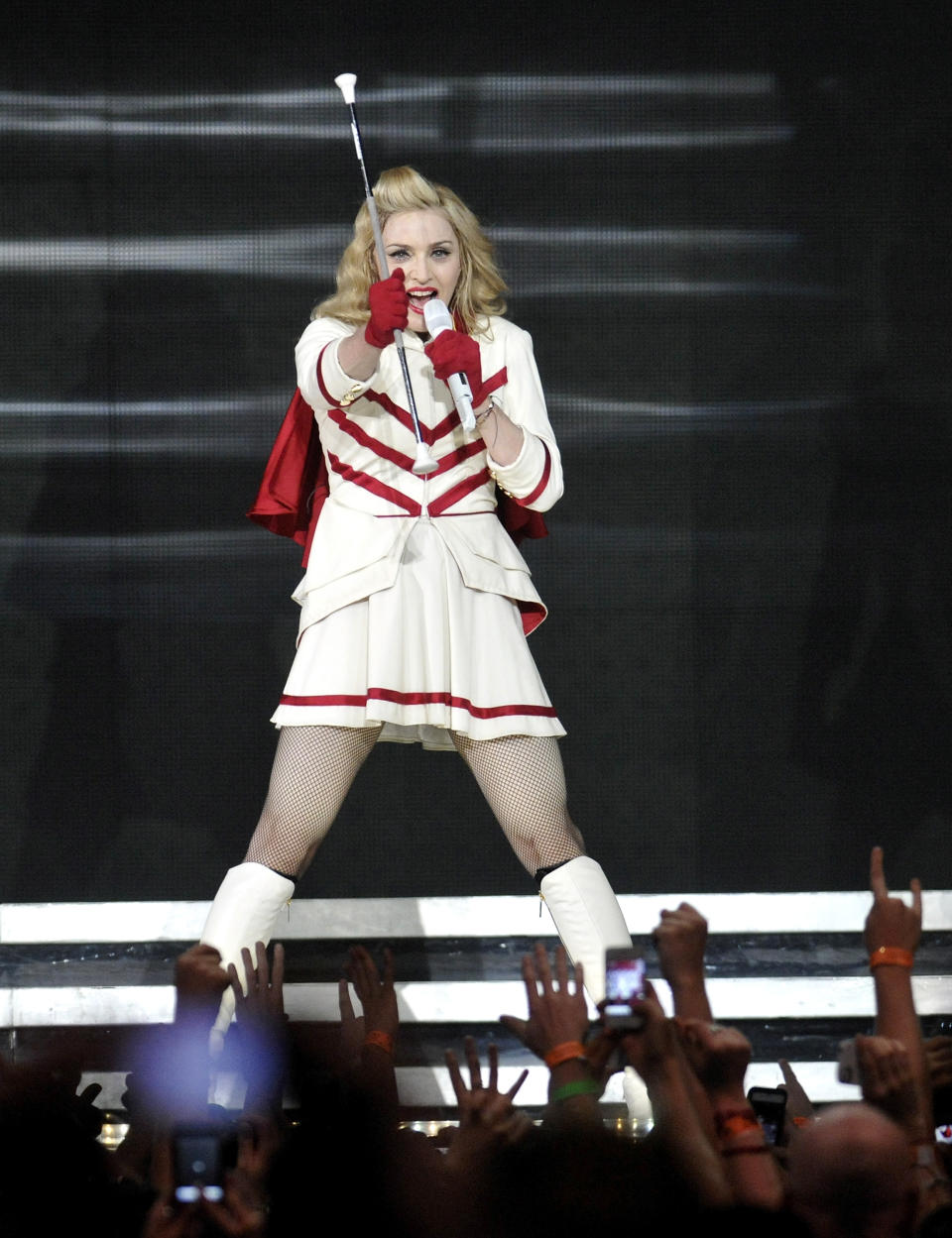 Singer Madonna performs at the Wells Fargo Center on Tuesday Aug. 28, 2012 in Philadelphia. (Photo by Evan Agostini/Invision/AP)