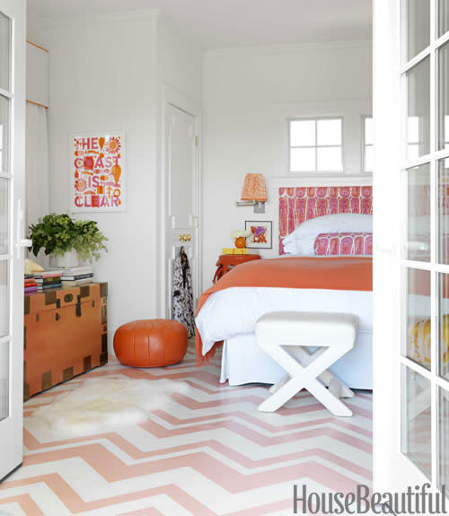 A Pink and Orange Bedroom