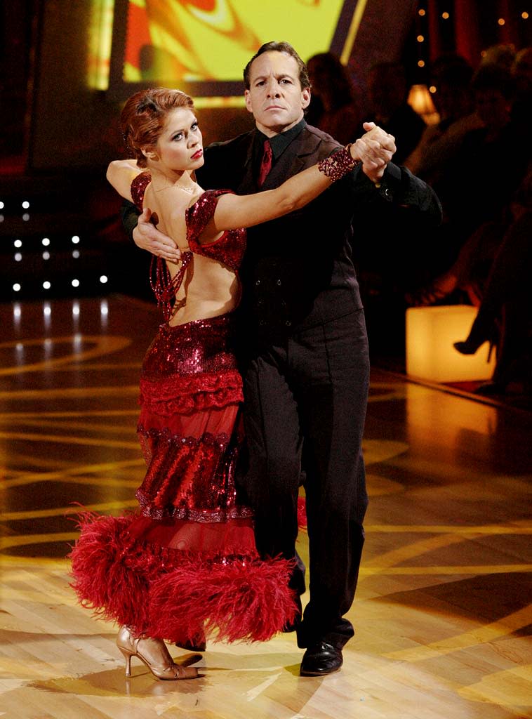 Anna Trebunskaya and Steve Guttenberg perform a dance on the sixth season of Dancing with the Stars.