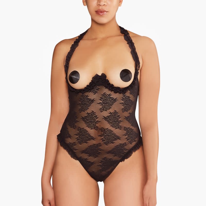 Floral Lace Cupless Bodysuit