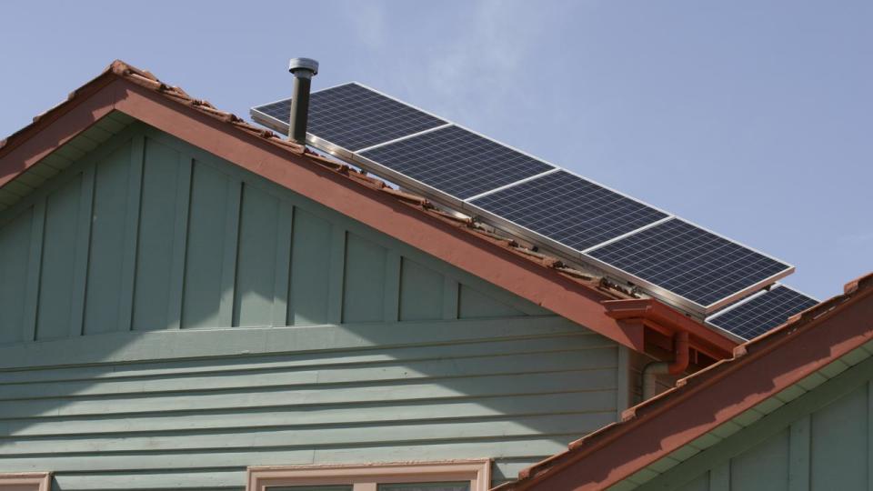 Solar panels on a rooftop in Melbourne