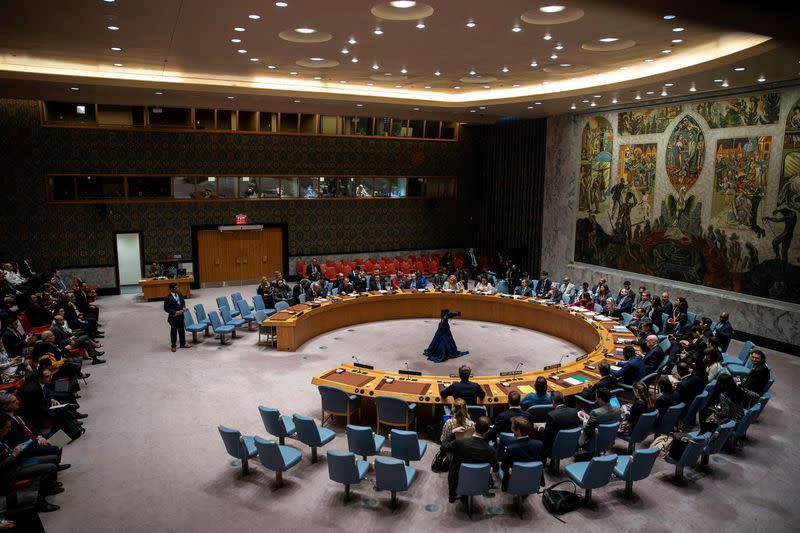 FILE PHOTO: United Nations Security Council on the situation in the Middle East