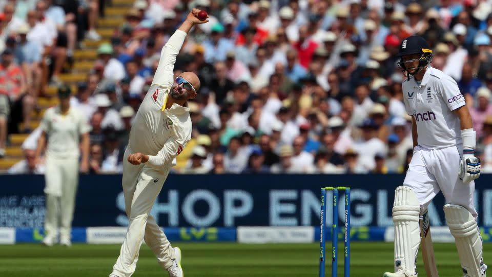 Australia's Nathan Lyon also starred and took eight wickets in the Test. - Geoff Caddick/AFP/Getty Images