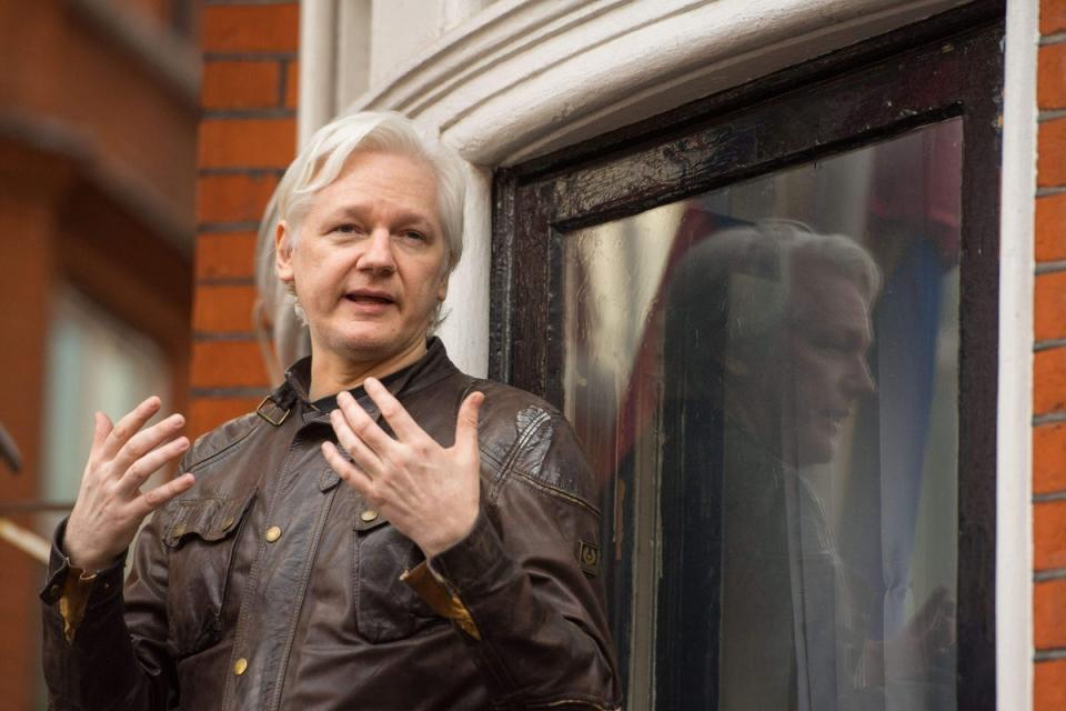 Julian Assange sought refuge in the Ecuadorian embassy in London in 2012 and remained there until 2019, when he was arrested and sent to Belmarsh, where he has been ever since (PA Archive)