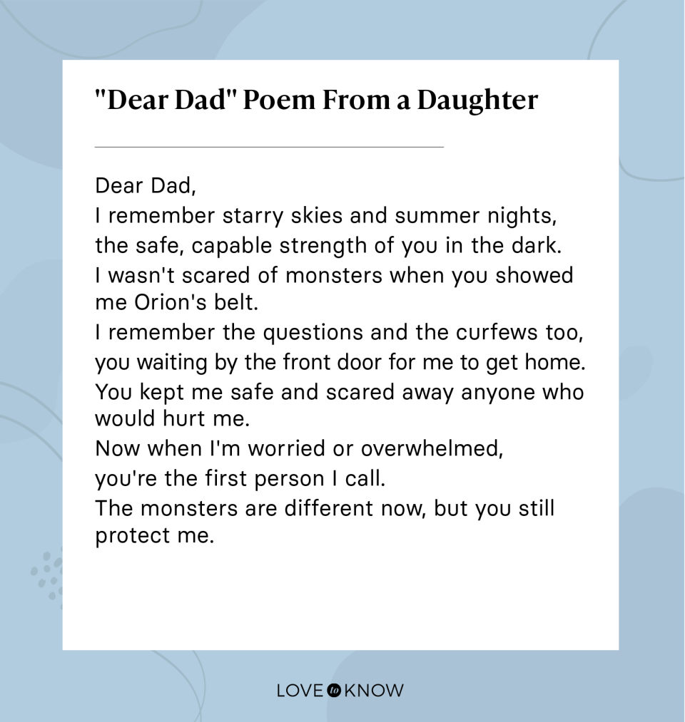 &quot;Dear Dad&quot; Poem From a Daughter