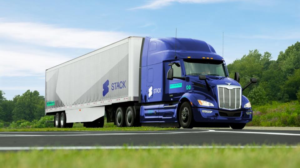 A rendering of a Stack AV autonomous truck. (Image: Stack AV)