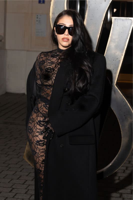 (This photo has been censored.) Lourdes Maria Ciccone Leon attends the Saint Laurent Men Collection Fall/Winter 2024-2025 as part of Paris Fashion Week on March 05, 2024 in Paris, France.<p>Photo by Marc Piasecki/WireImage</p>