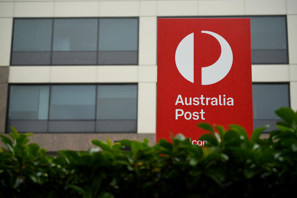 Signage at an Australia Post outlet in Sydney. Source: AAP