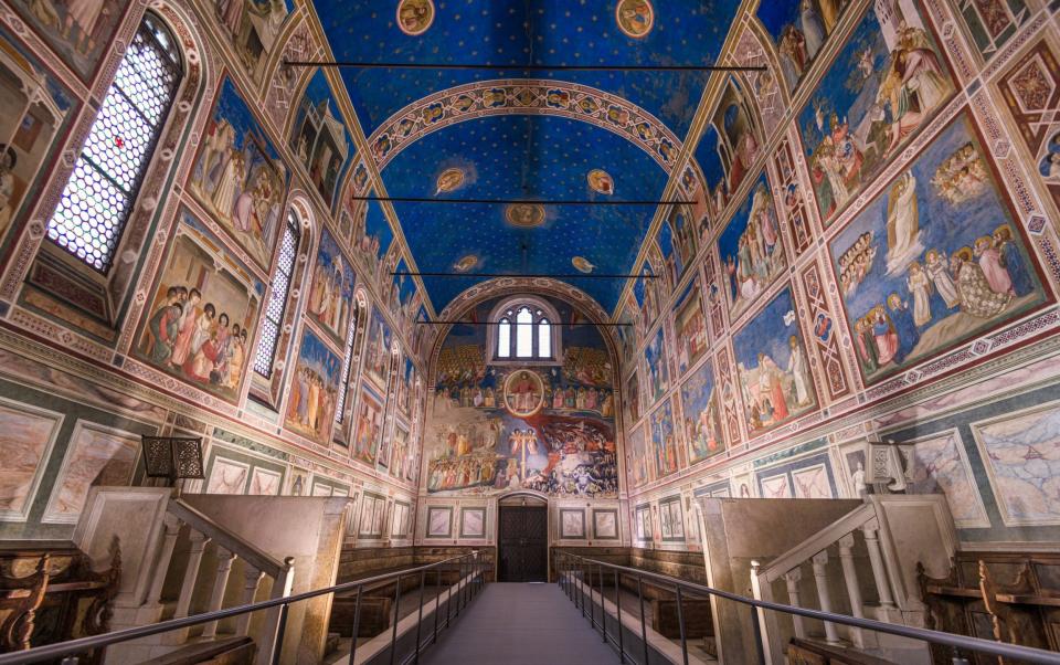 Vast expanses of blue: frescoes painted by Giotto in the Scrovegni Chapel in Padua - Sean Pavone