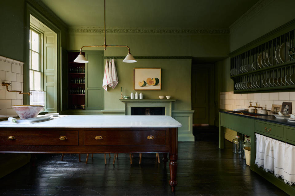 The green room in the new DeVol showroom in Bath