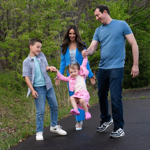 <p>Kyle Busch/ Instagram</p> Kyle and Samantha Busch family Easter photos.