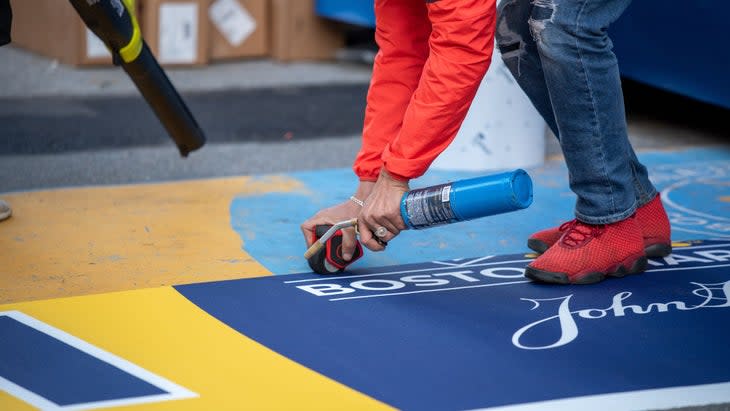 Finish Line Marking at Boston