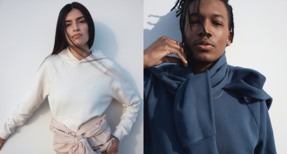 Everlane's new loungewear collection is both stylish and sustainable. Images courtesy of Everlane.