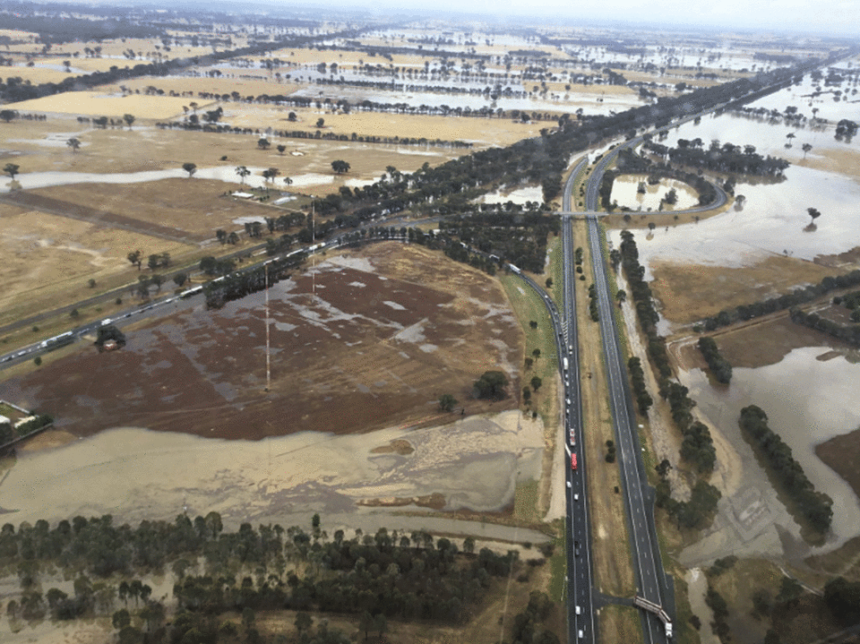 Tropical Cyclone Owen is fuelling wild weather in Victoria. Drivers became trapped on car roofs on a flooded Hume Freeway. 