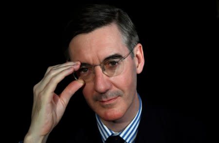 British Conservative Party politician Jacob Rees-Mogg poses for a photograph during an interview with Reuters at his offices in the Houses of Parliament in London, Britain March 21, 2018. REUTERS/Toby Melville