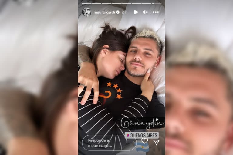 Mauro Icardi compartió una foto con Wanda Nara (Foto Instagram @mauroicardi)