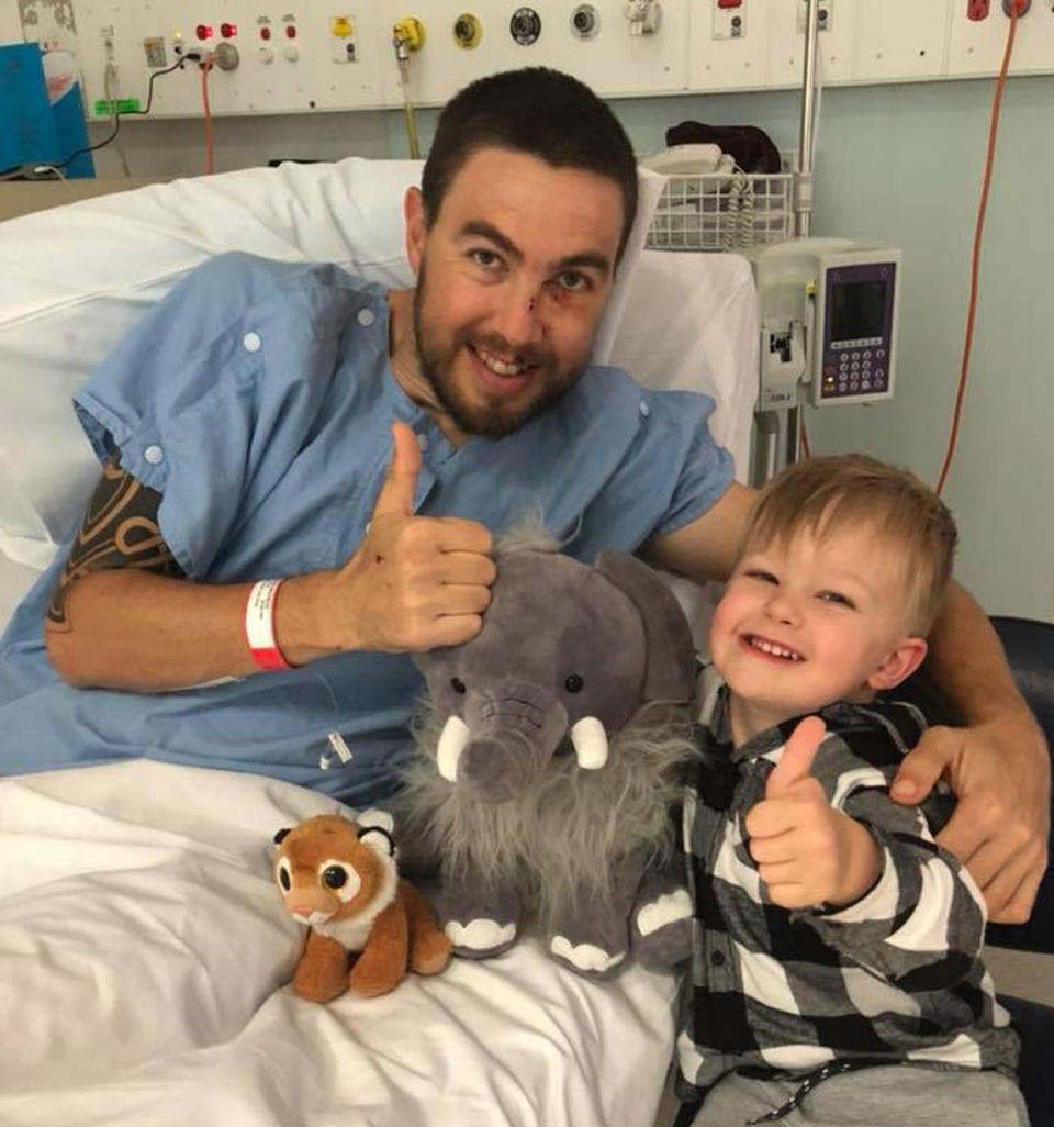 Now on the long road to recovery, Mr McLagan says his ordeal has been life-changing not just physically but also with his outlook. Source: Supplied