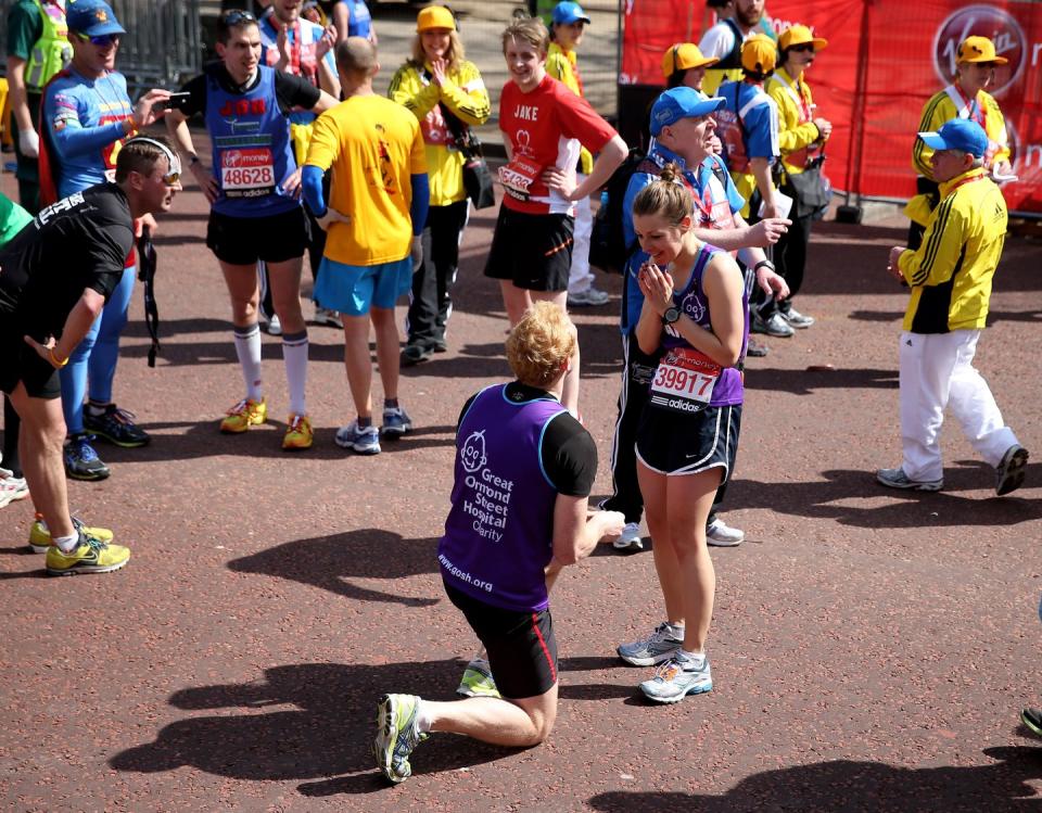 23.Propose at race finish lines