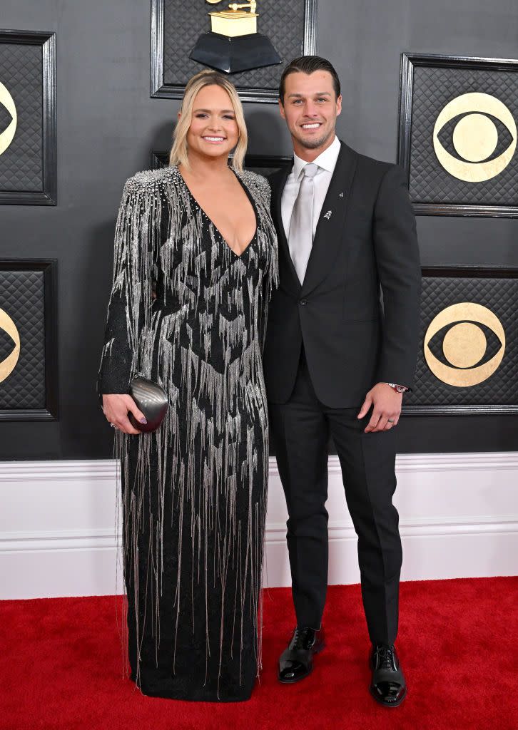 miranda lambert and brendan mcgloughlin grammys red carpet