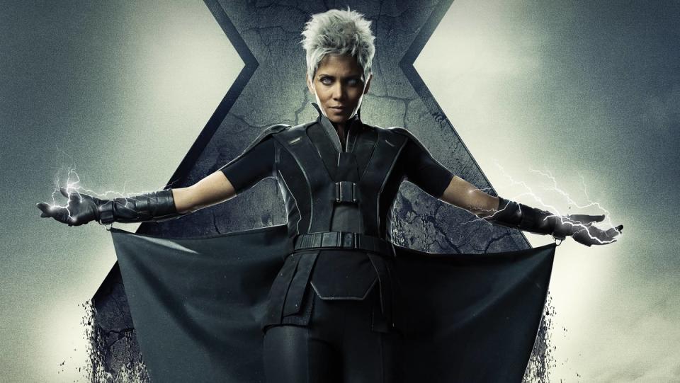 Halle Berry as Storm in a piece of promotional art for X-Men: Days of Future Past.