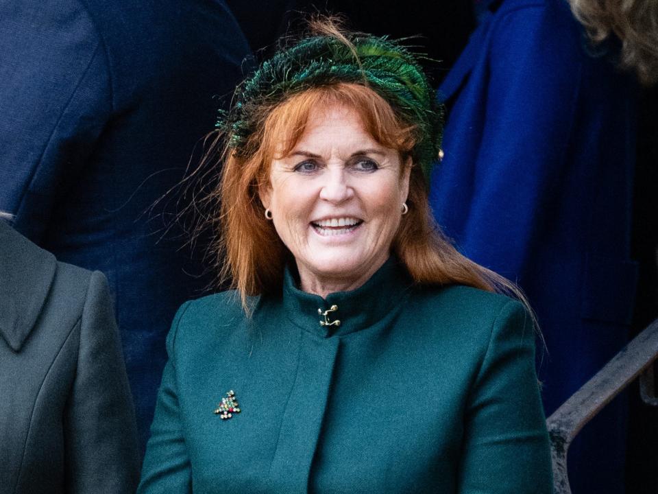 Sarah Ferguson, Duchess of York attends the Christmas Morning Service in December 2023.