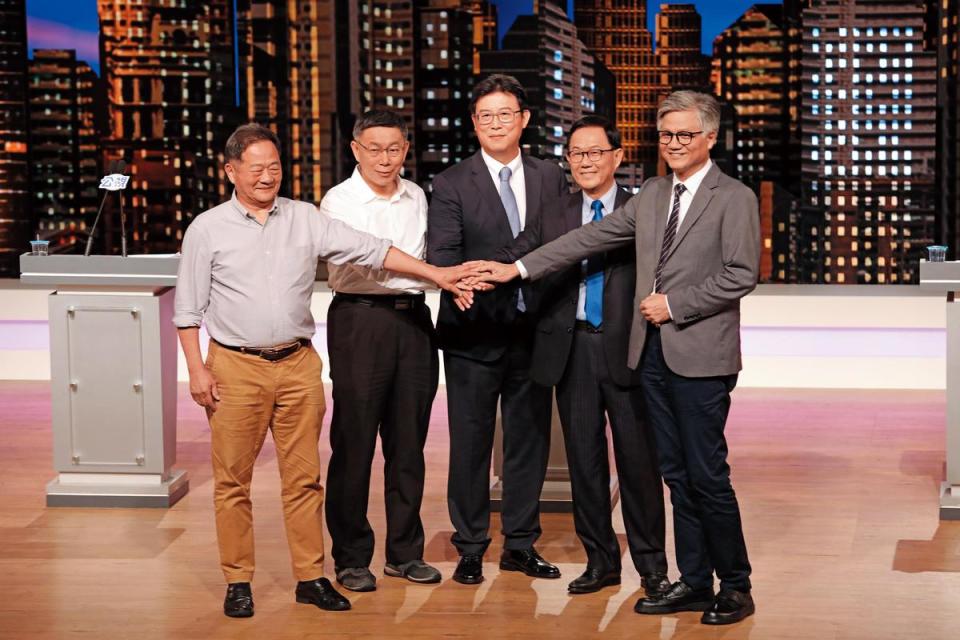 台北市長電視辯論，各陣營有志一同都圍攻現任的柯文哲。（公視提供）