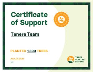 TREES Certificate of Support — TENERE