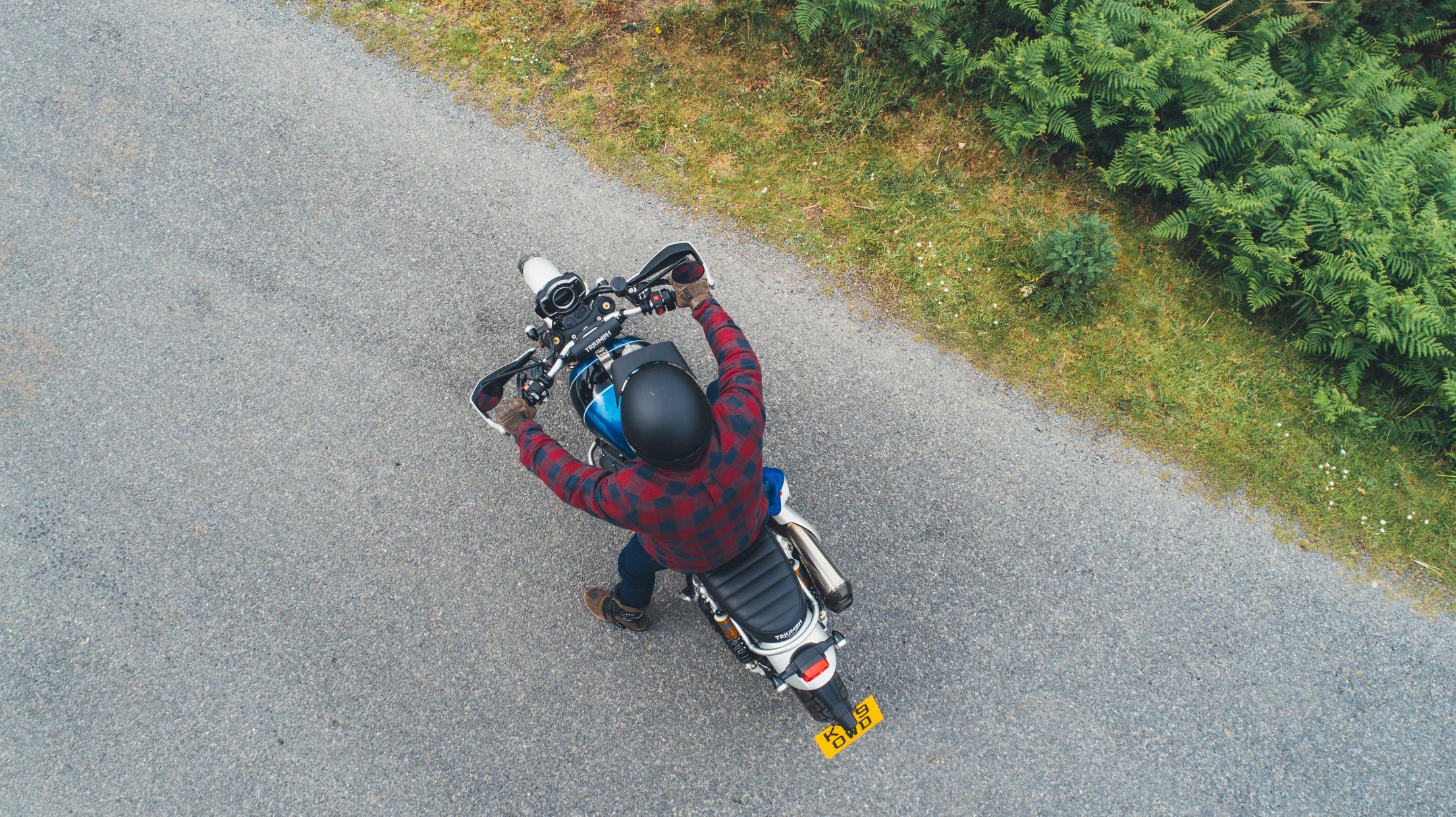 A slim profile is visible from above