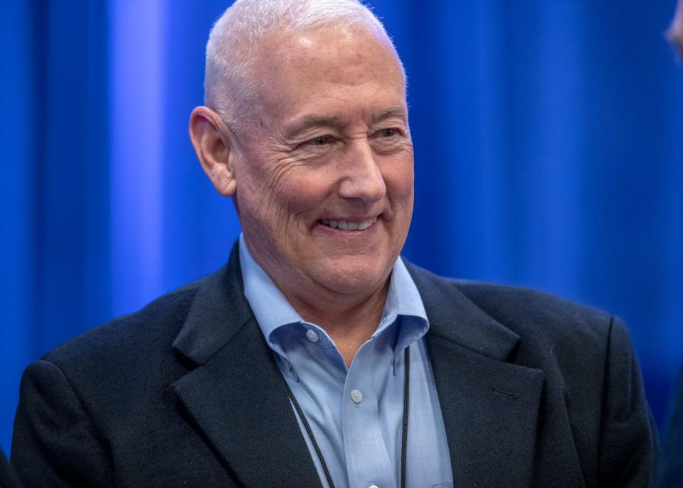 Greg Pence, U. S. Representative, and brother of Vice President Mike Pence, at a Caucus Day event in West Des Moines, Iowa, Monday, Feb. 3, 2020.