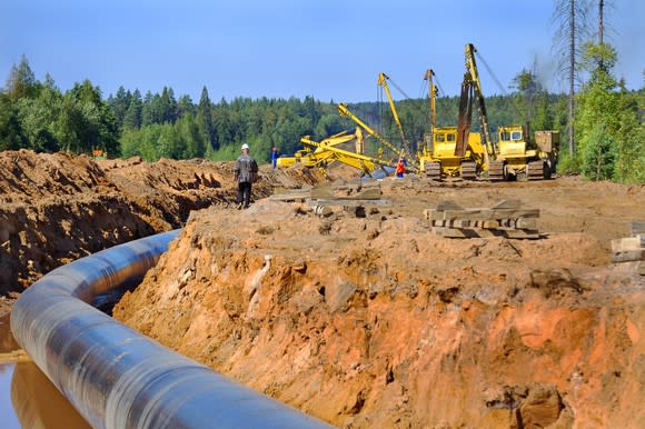 Pipeline under construction