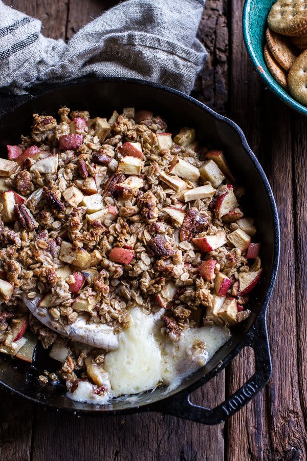 Apple Crisp Baked Brie