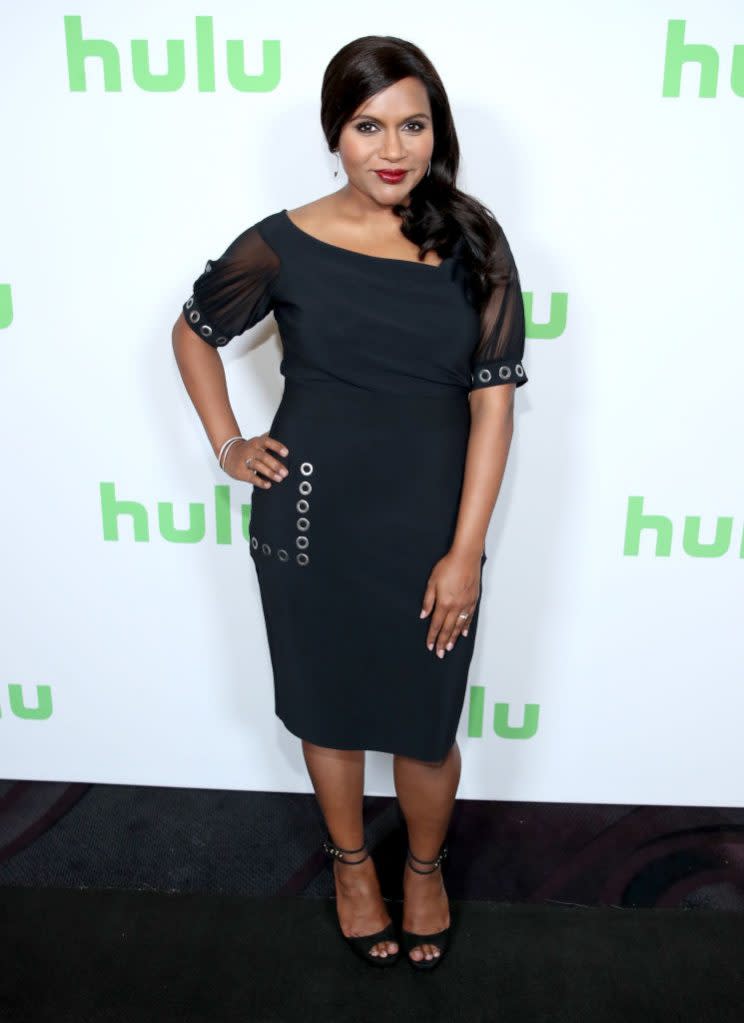 Mindy Kaling attend Hulu's TCA event. (Photo: Getty Images)