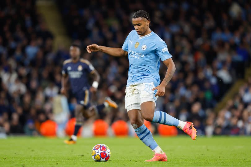 Manuel Akanji during the UEFA Champions League quarter-final second leg match between Manchester City and Real Madrid.