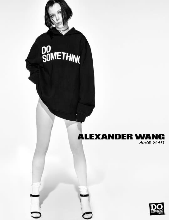 Alice Glass in the Alexander Wang x DoSomething T-shirt