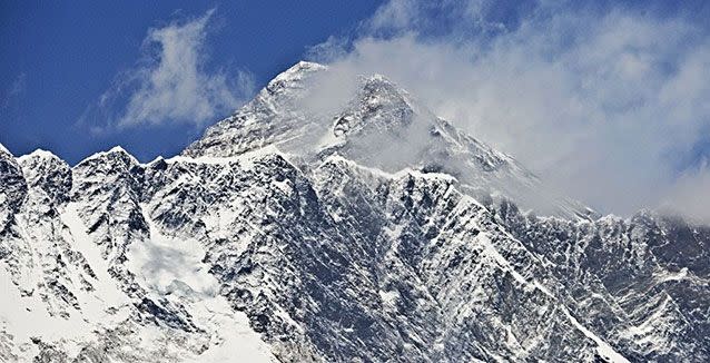 Top of the world: Mount Everest. Source: AFP