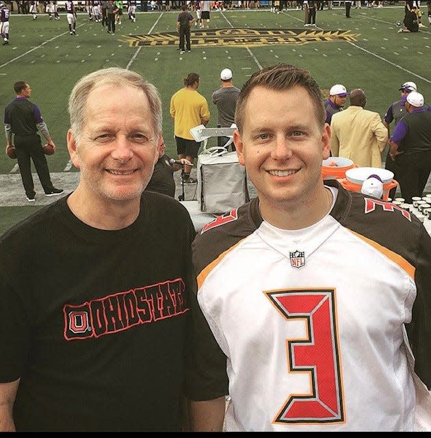 Rick and Richie Williams pose at the 2015 Hall of Fame Game in Canton. The two have attended every Hall of Fame Game since 1990.