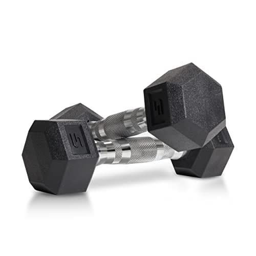 Fitness Rubber Hex Dumbbells