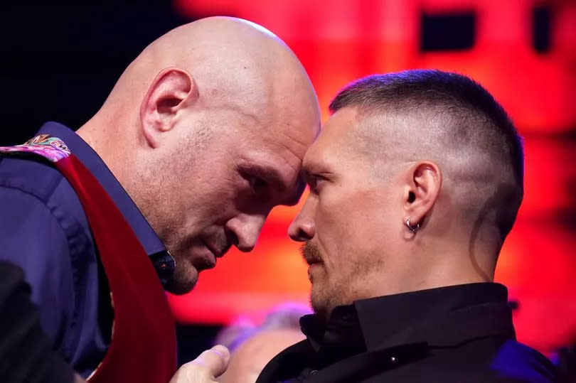 Tyson Fury (left) and Oleksandr Usyk