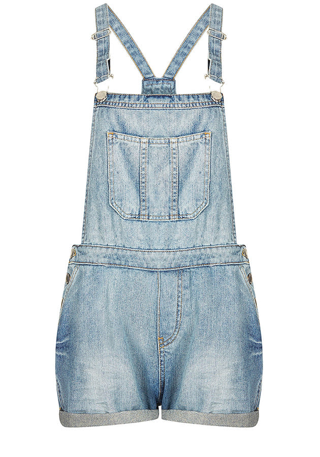 denim classic dungarees topshop