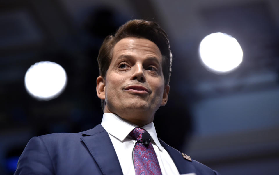 Founder of Skybridge Capital and former White House Communications Director Anthony Scaramucci speaks during the 10th annual SALT Conference at the Bellagio on Wednesday, May 8, 2019, in Las Vegas. (Photo by David Becker)