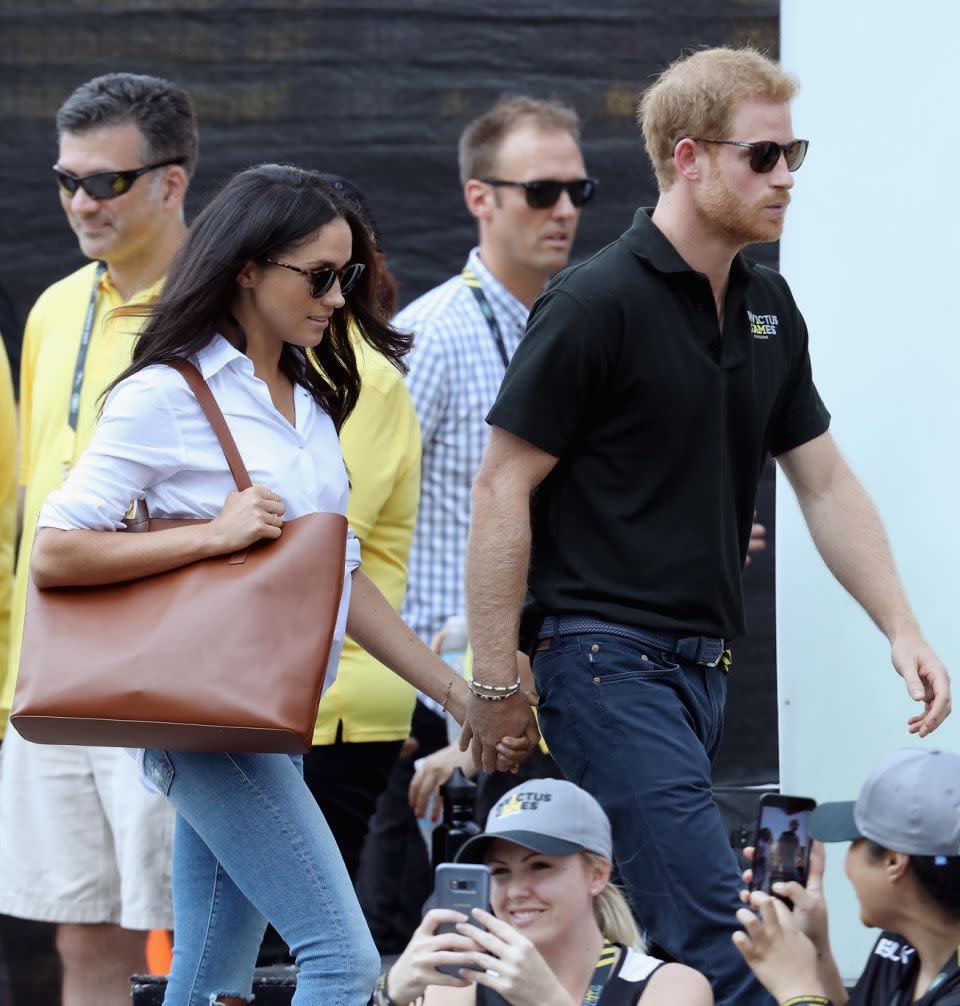 Meghan has previoulsy spoken about her 'love' for Prince Harry. Photo: Getty Images