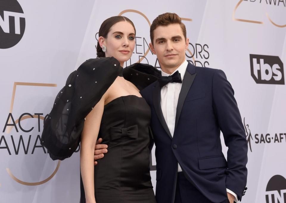 Alison Brie said her friend Jules bumped into Dave Franco at the airport and invited him over for dinner, where some ‘incredible matchmaking’ took place (Getty Images)