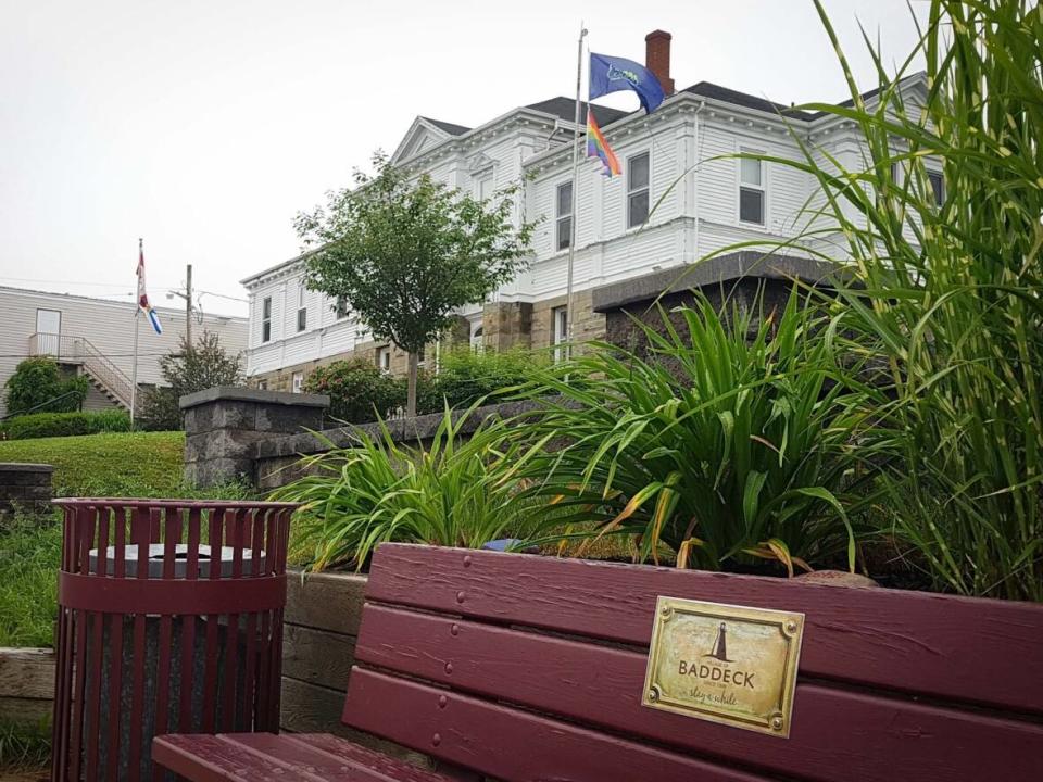 Baddeck, N.S., with its office in the old courthouse on Chebucto Street, replaced its chief administrative officer in October 2021.  (Tom Ayers/CBC - image credit)