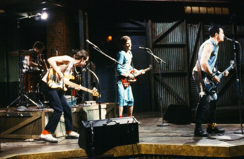 <p>For its appearance on <em>SNL</em>'s 1981 Halloween show, California punk band Fear invited fans to slam dance in front of the stage. The situation rapidly spiraled out of control. The <em>New York Post</em> later reported that $200,000 worth of damage was done to the studio.</p>