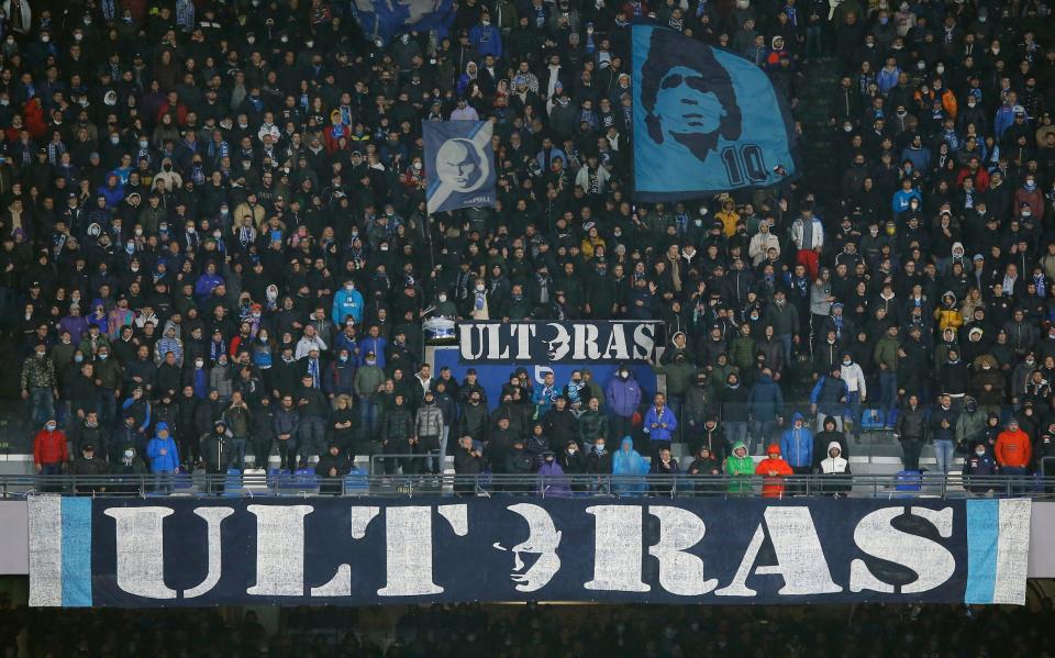 Napoli's ultras at a match against Lazio - From Maradona to the mafia: How Naples became a football cauldron - Getty Images/Carlo Hermann