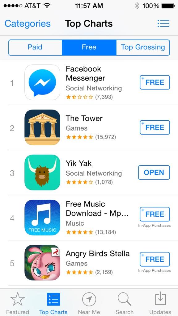 yik yak app store