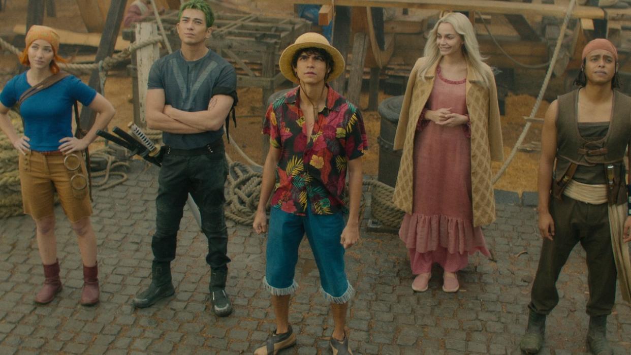  Straw Hat Pirates and Kaya in the Netflix series 